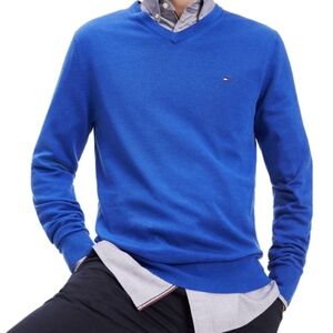 Tommy Hilfiger V-Neck Premium Cotton Casual Sweater Size XXL - Excellent